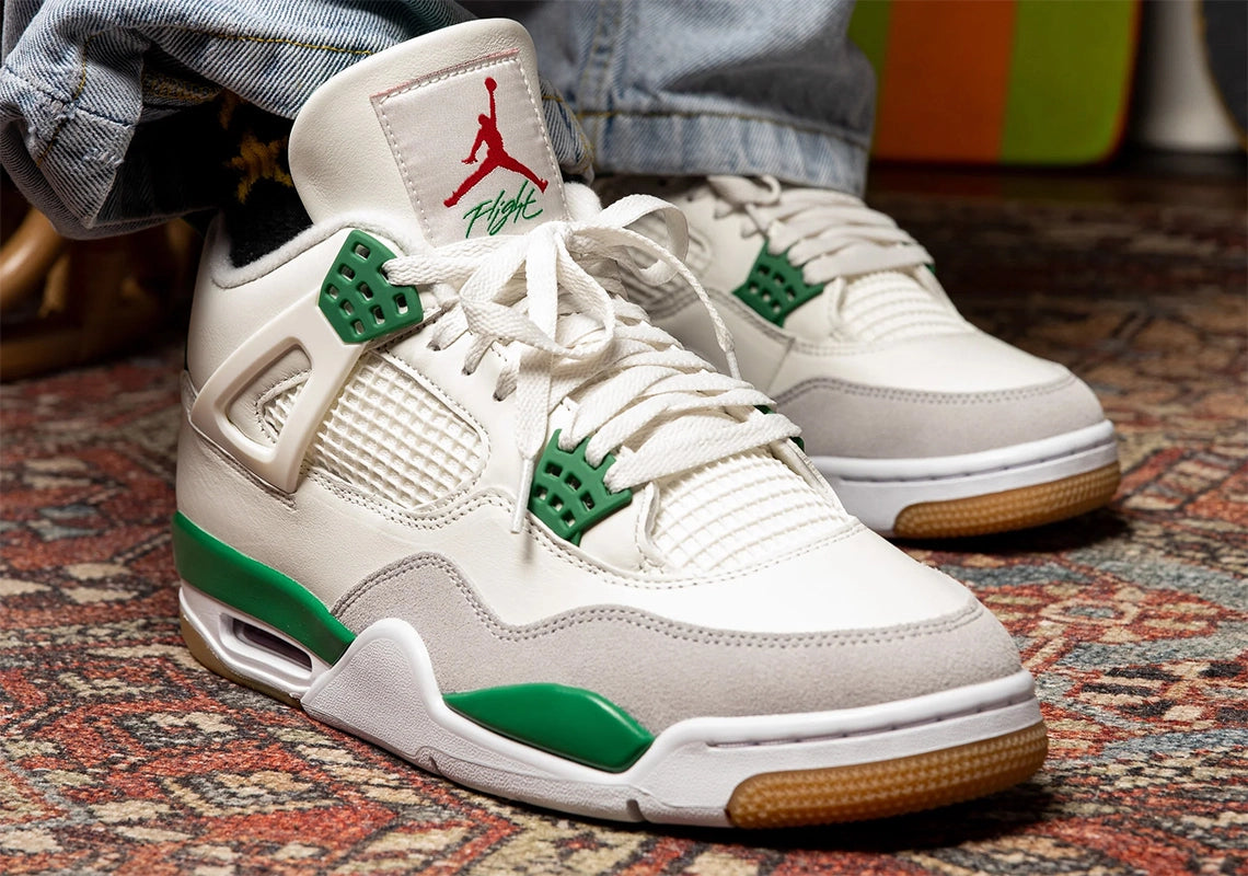 Seeing Green with the Nike SB x Air Jordan 4 “Pine” Kicking It ATX