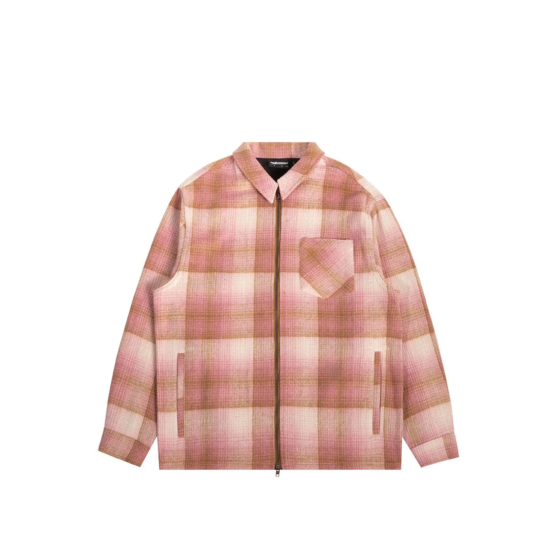 Don Plaid Woven Zip-Up