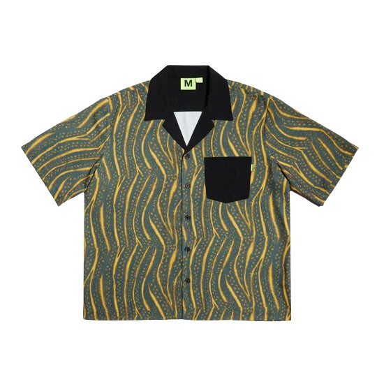 Cornrow Camp Collar Shirt