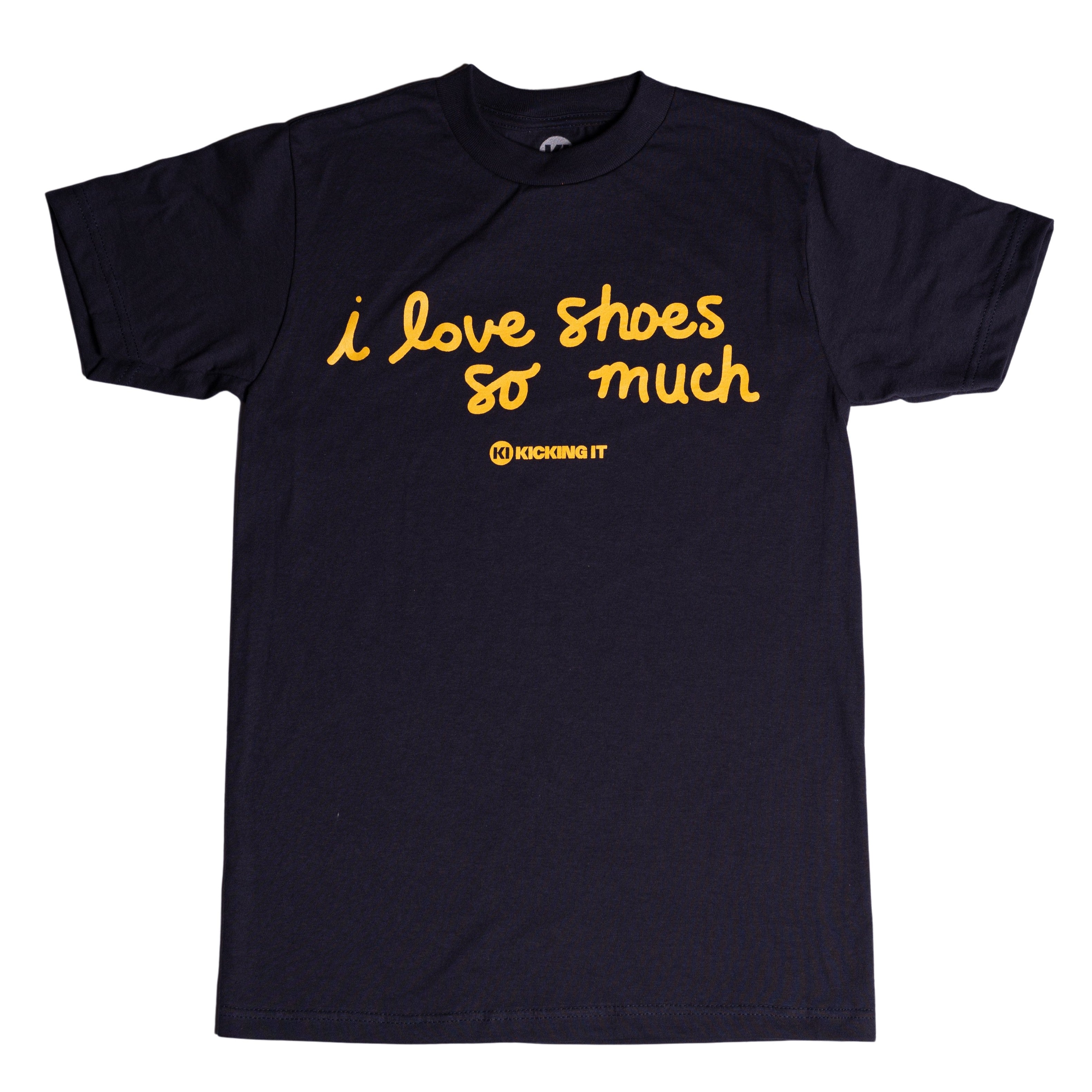 I Love Shoes So Much Tee (Navy/Gold)
