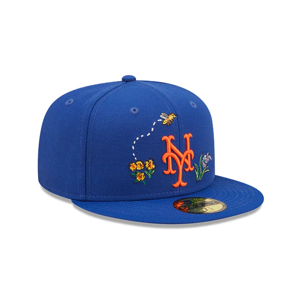 New York Mets Watercolor Floral Fitted Cap