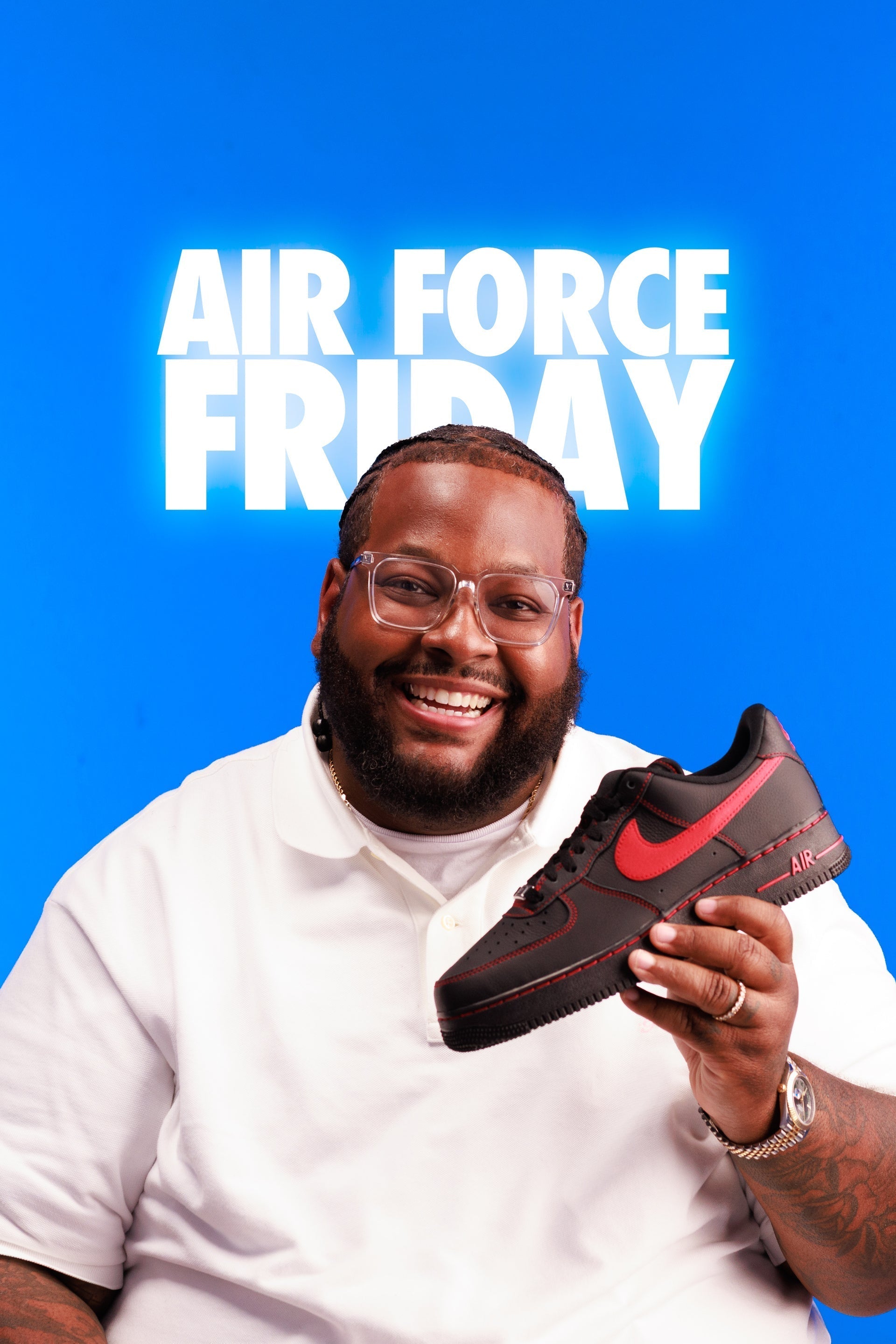 Nike Air Force 1 ’07 “Black & University Red