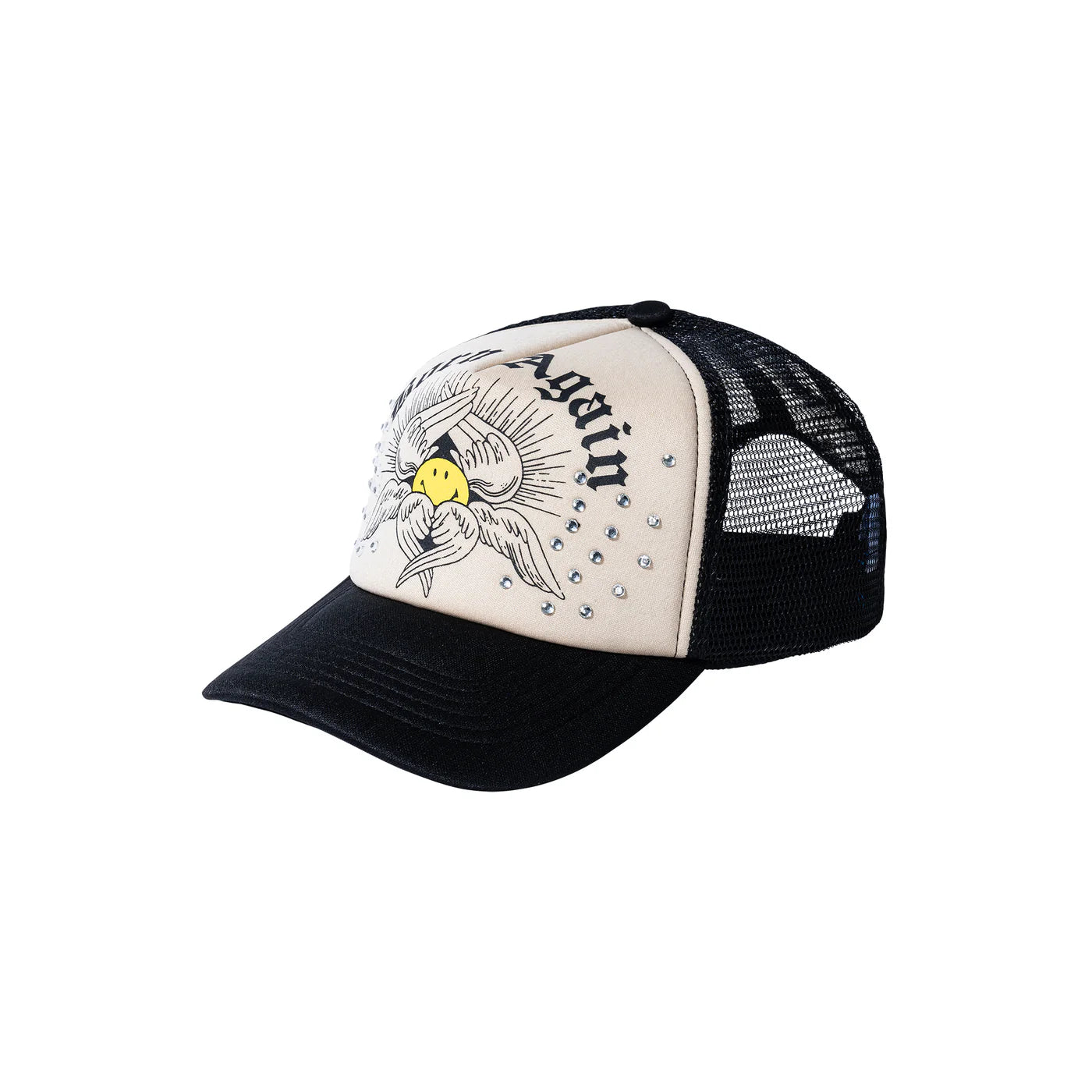 SMILEY BORN AGAIN TRUCKER HAT