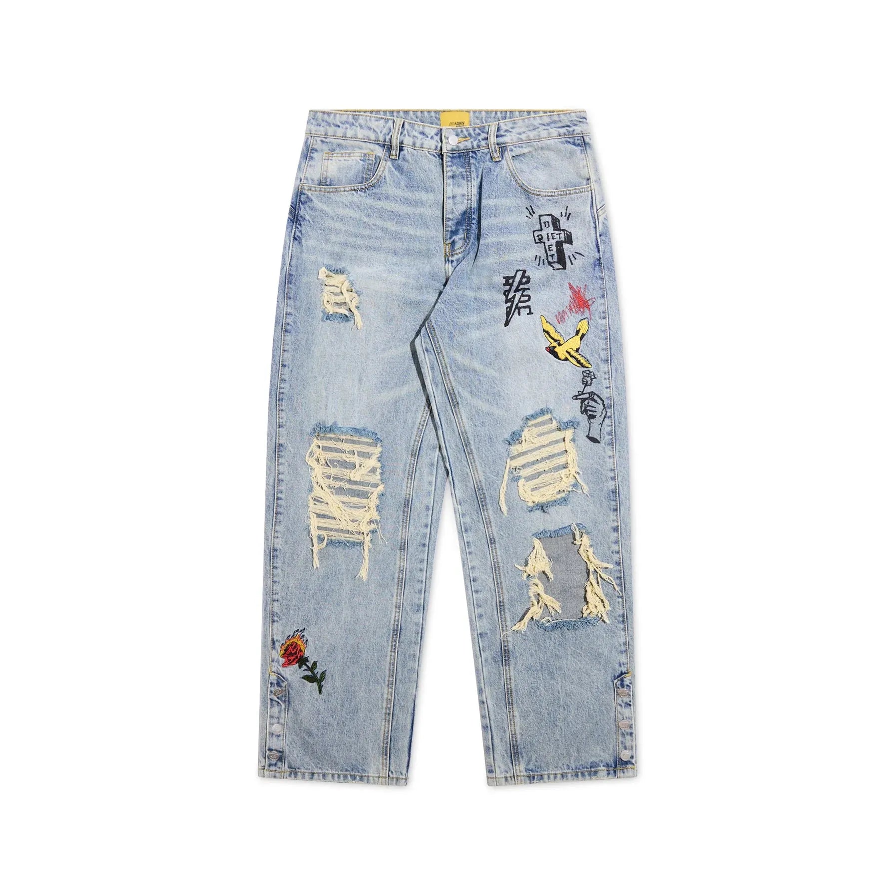 DSM Doodle Distressed Denim
