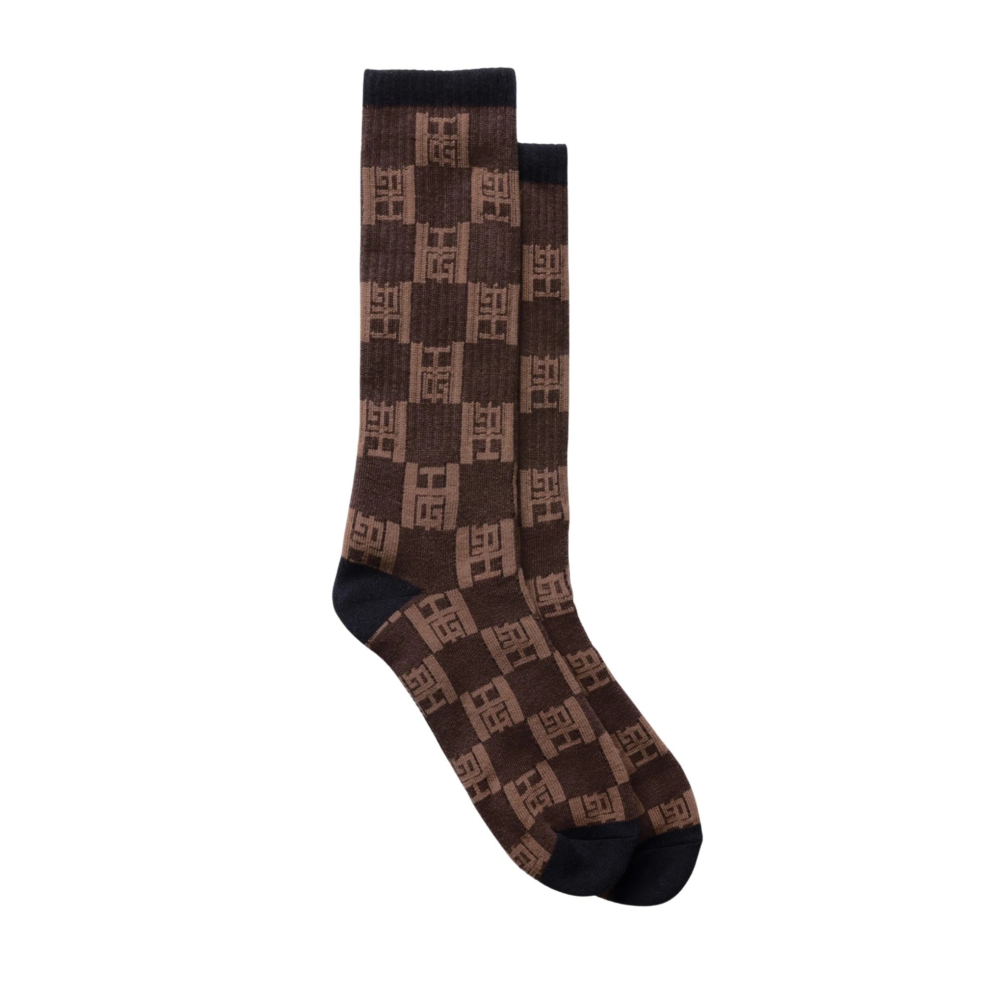 Monogram Ribbed Sock