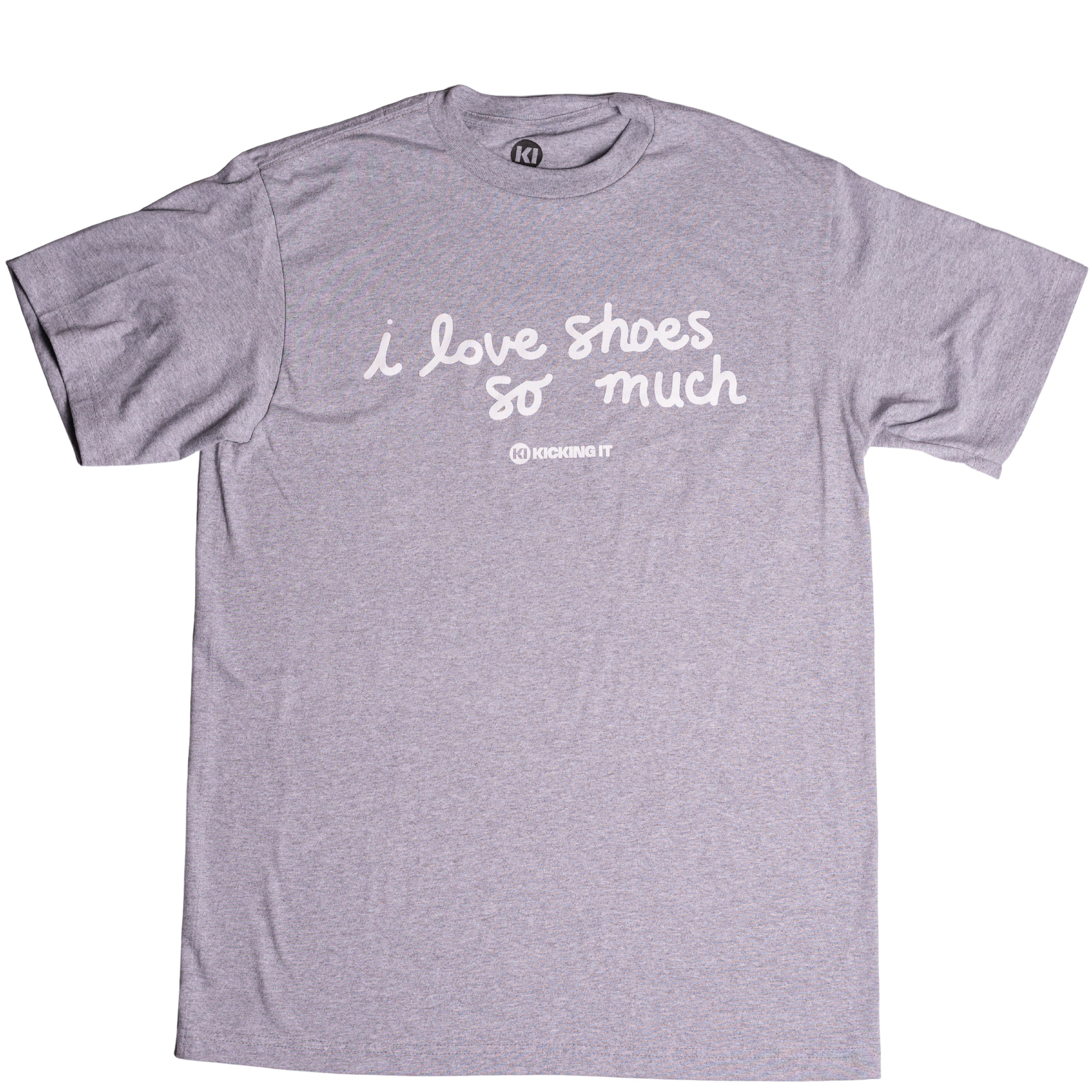 I Love Shoes So Much Tee (Grey/Wht)