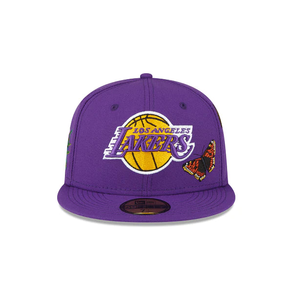 Los Angeles Lakers Butterfly Garden Fitted Cap