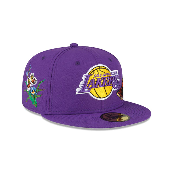 Los Angeles Lakers Butterfly Garden Fitted Cap