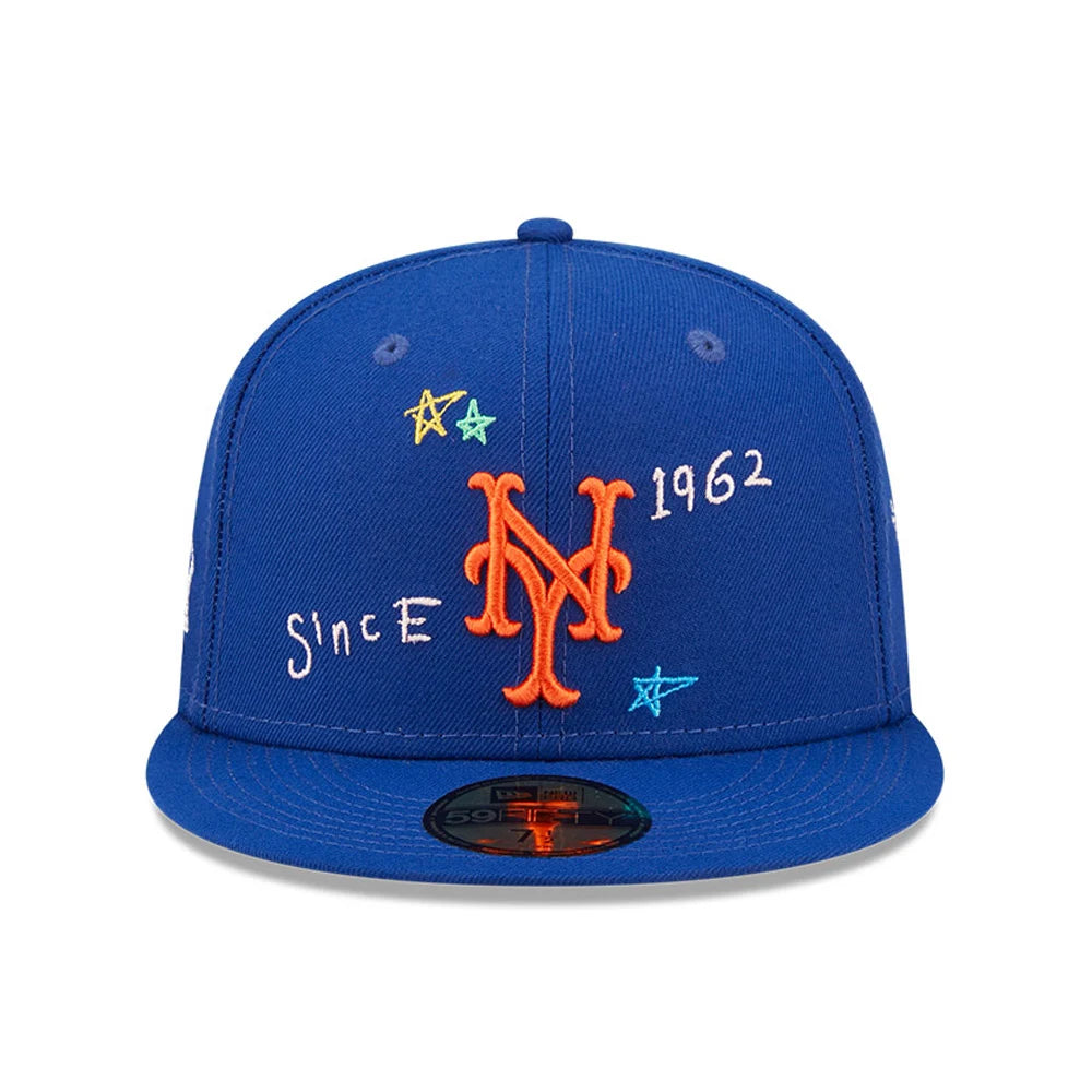 New York Mets Scribble Fitted Cap